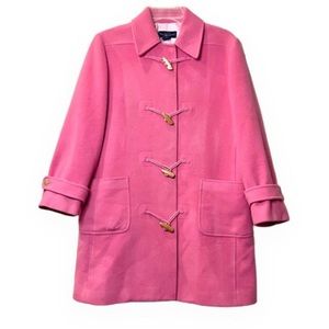 Pink Wool Trench Coat Petite Medium